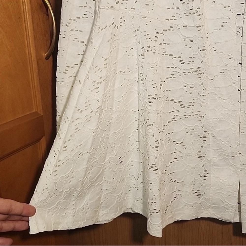 Joseph Ribkoff lace cardigan white size 8 open front - Picture 4 of 8